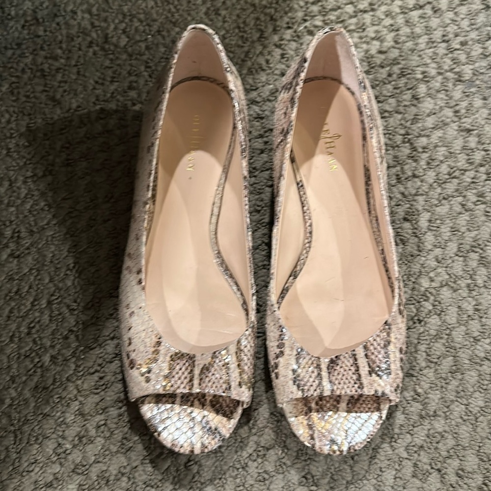 Cole Haan Size Snake Skin Wedges